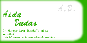 aida dudas business card